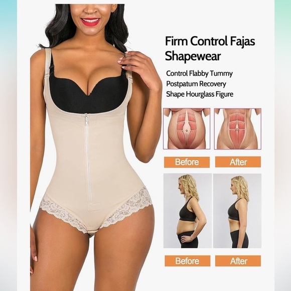 NWT SHAPERX Fajas Colombianas Shapewear Postpartum Tummy Control Body Shaper 3X - Picture 5 of 8